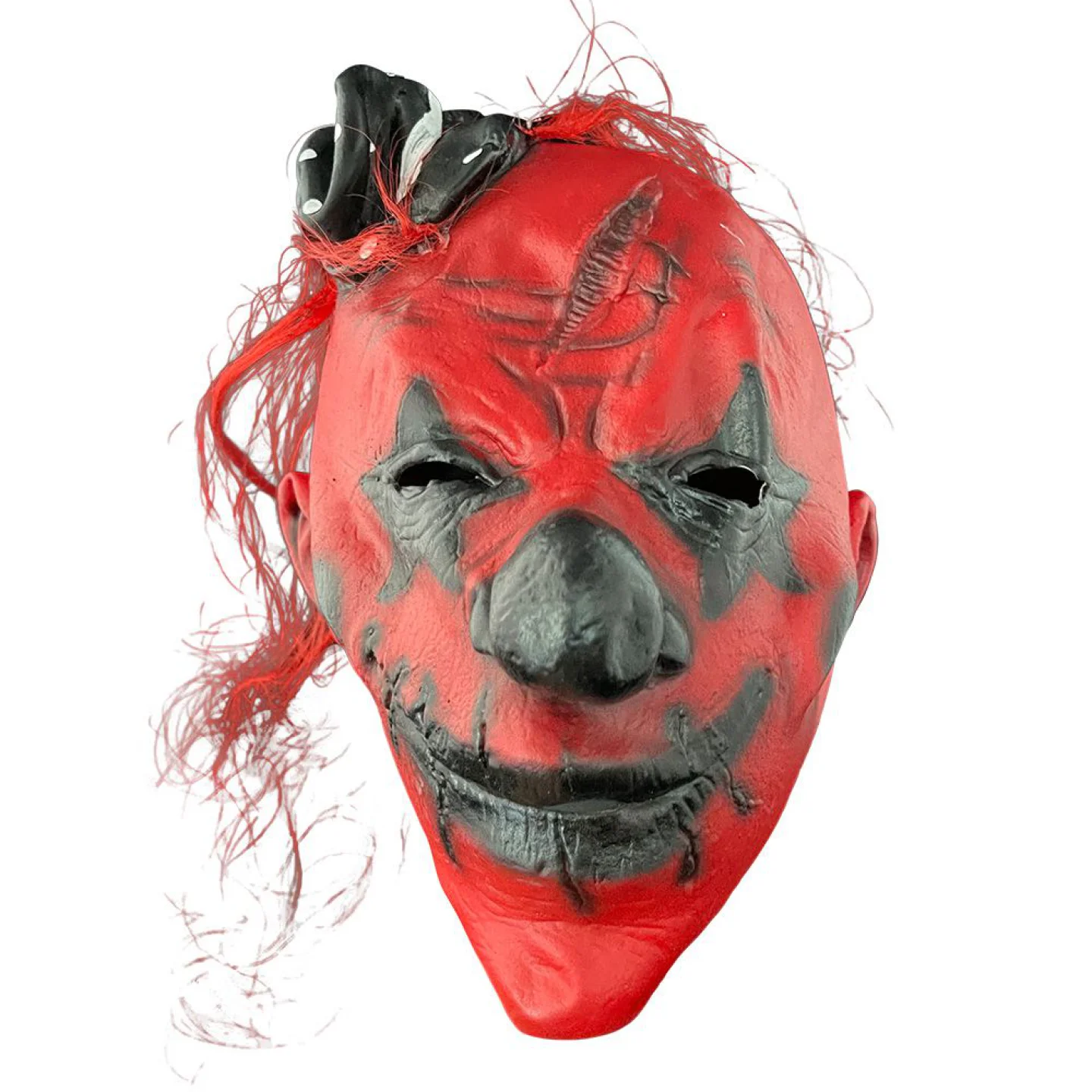 Halloween masker horror clown rood/zwart kopen.