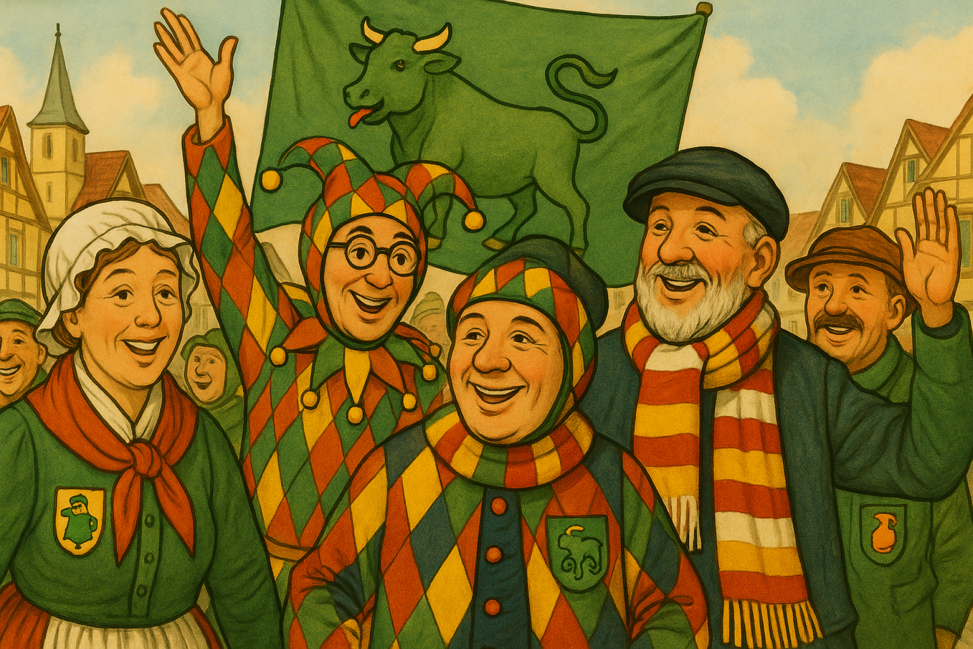 Banner carnaval kartoon