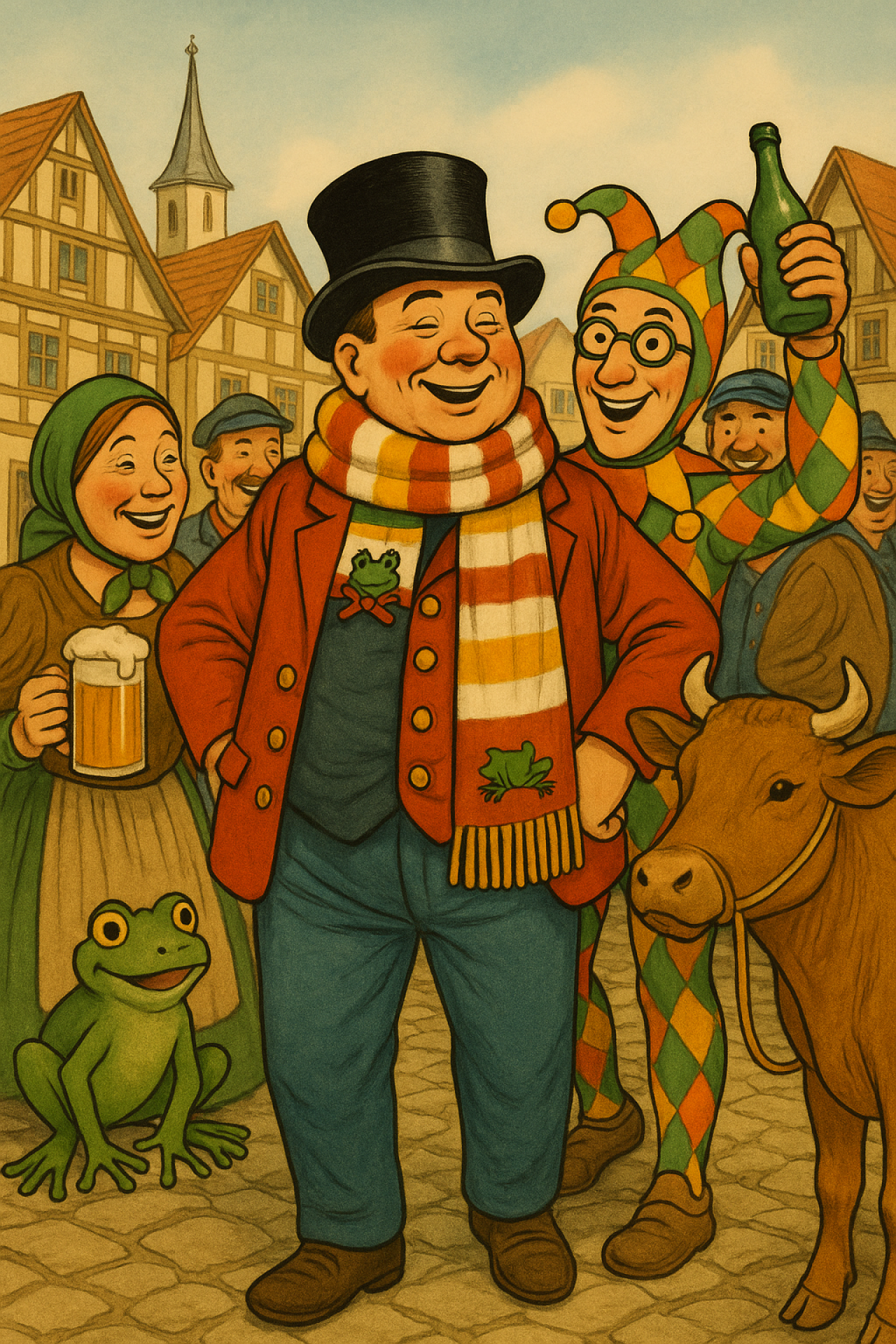 Kartoon van carnaval vroeger