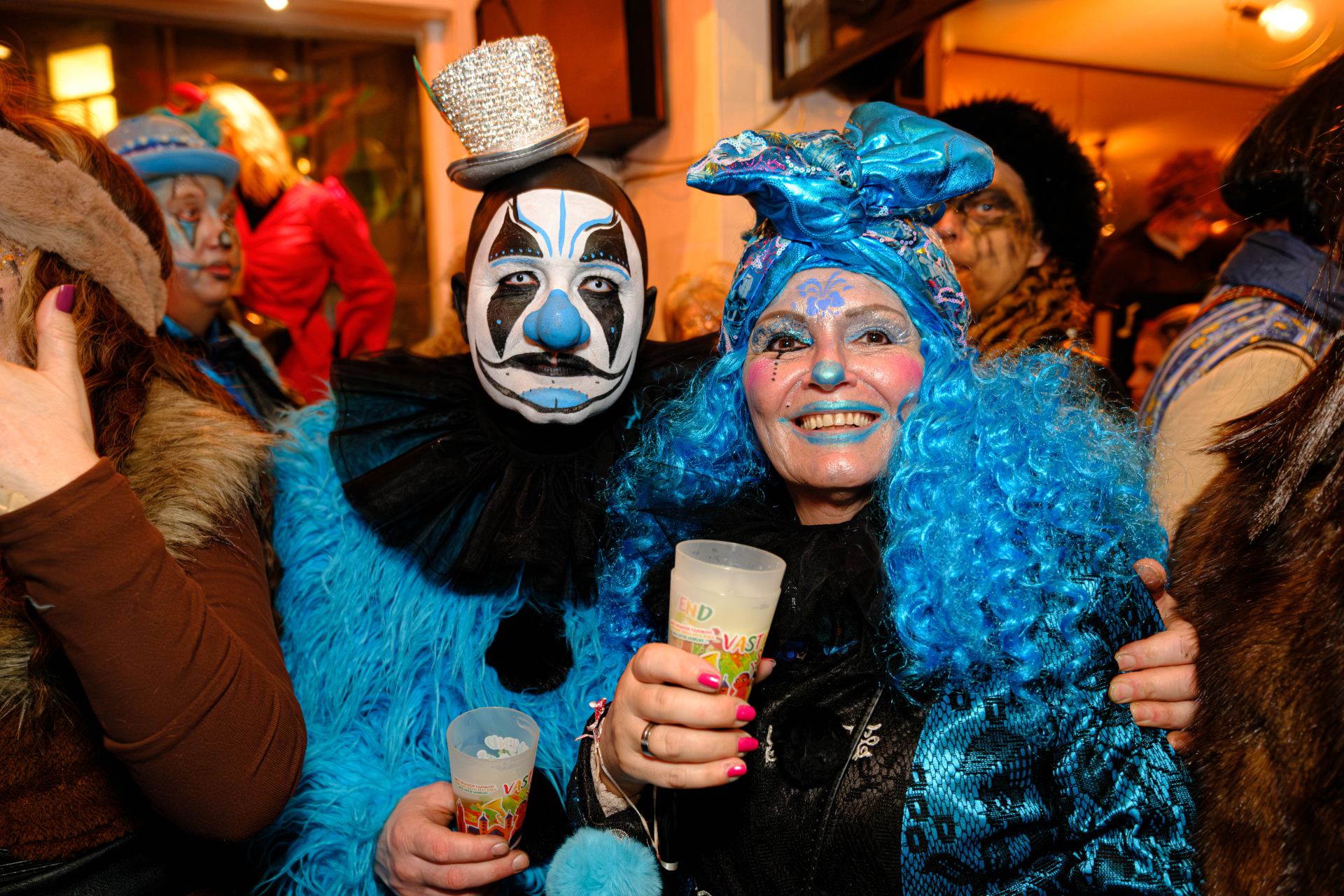 Vastelaovend vierders met blauw thema