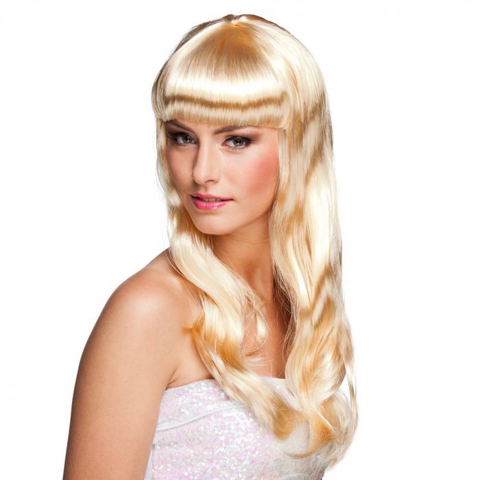 Pruik carnaval blond lang