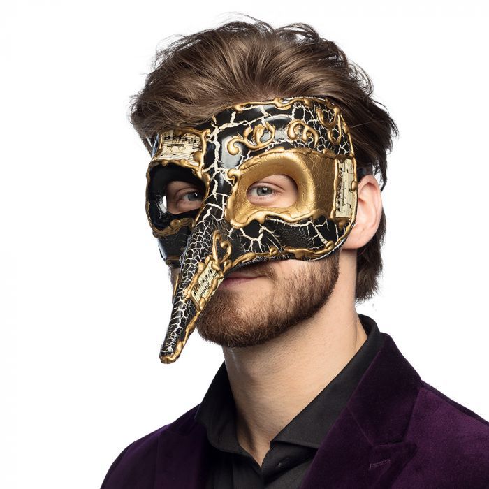 Wizard Hoeveelheid van koffer Venetiaans masker snavel - zwart kopen? | Oeteldonkstijl