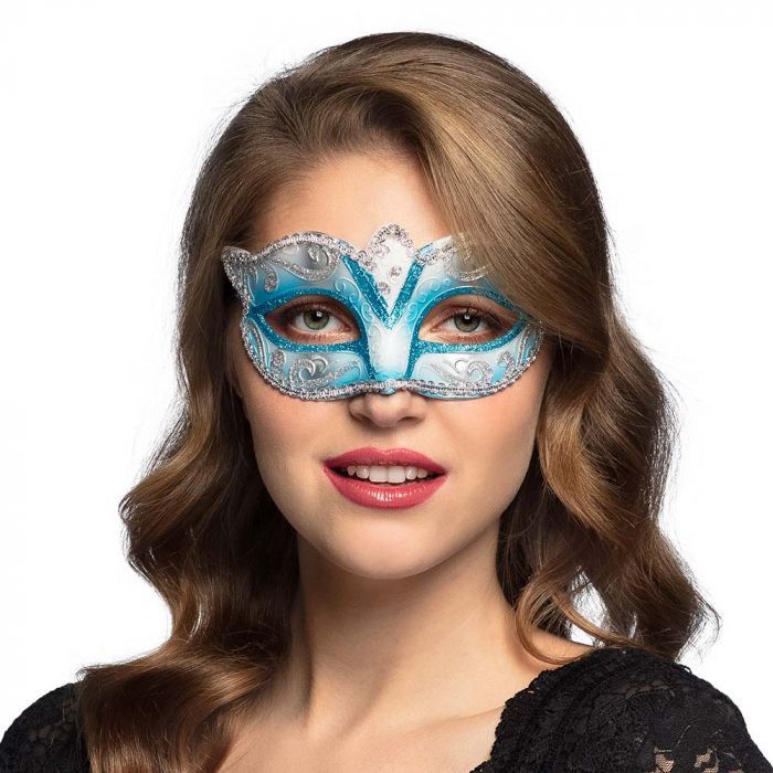 VENETIAANS MASKER VENICE BLAUW kopen