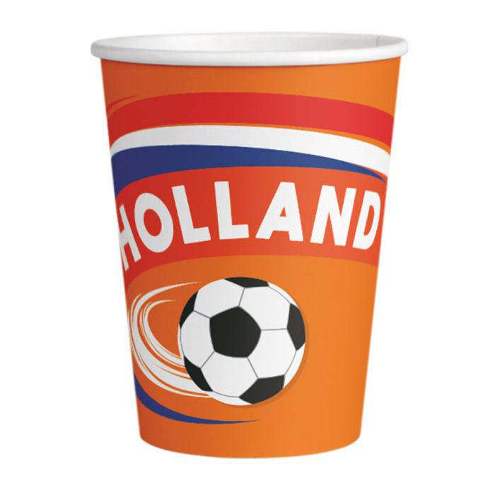 Papieren bekers Holland 8 stuks