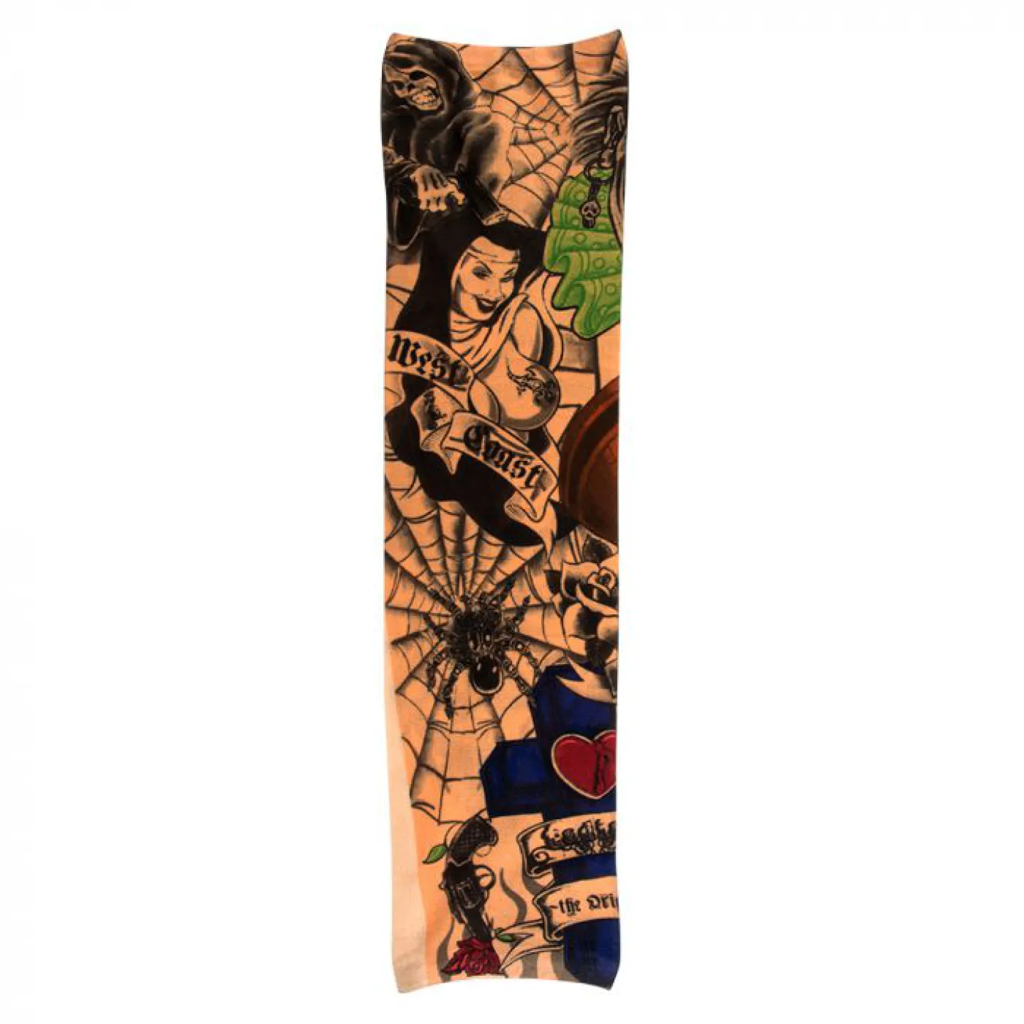 Tattoo sleeve spinnenweb.