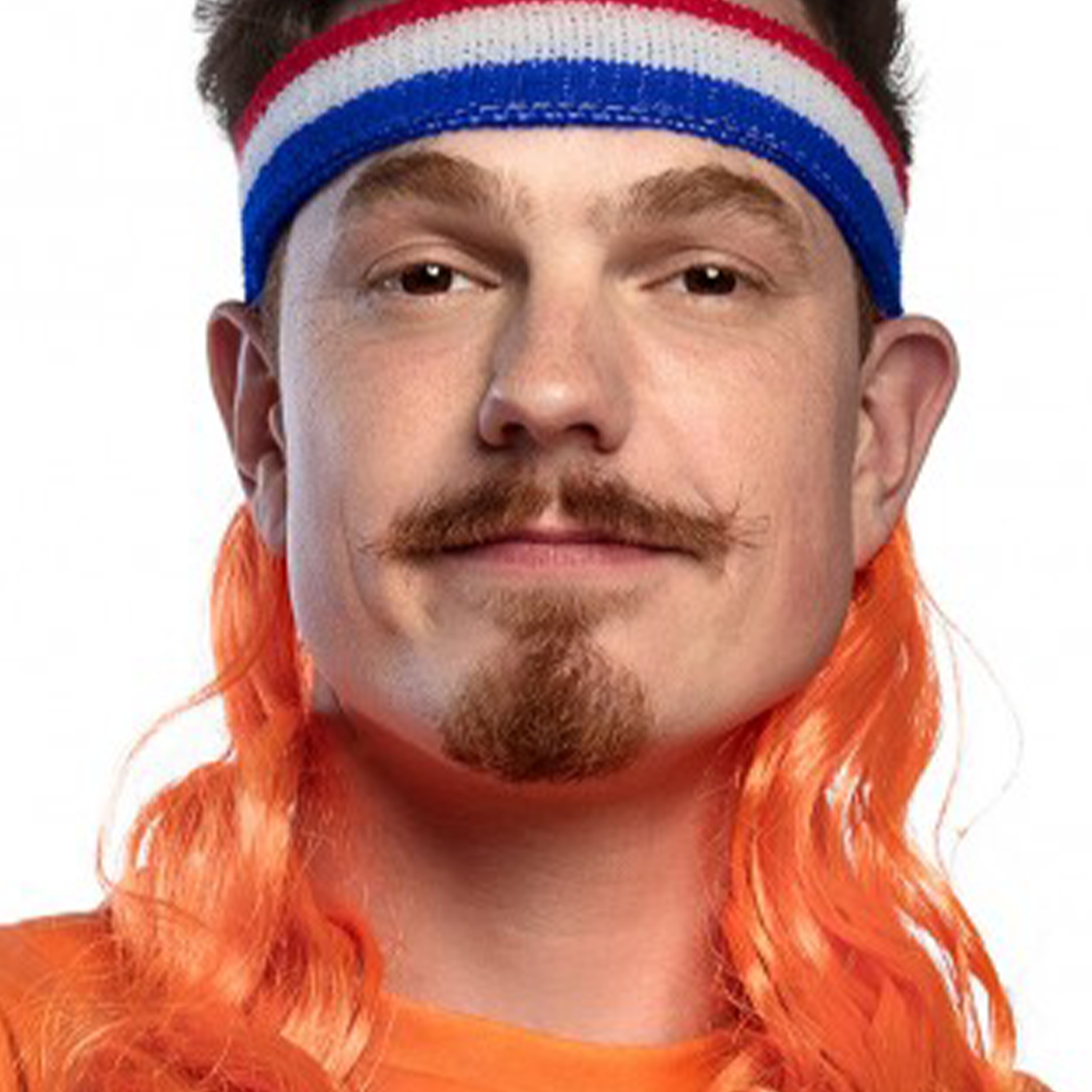Hoofdband Nederland met oranje haar kopen