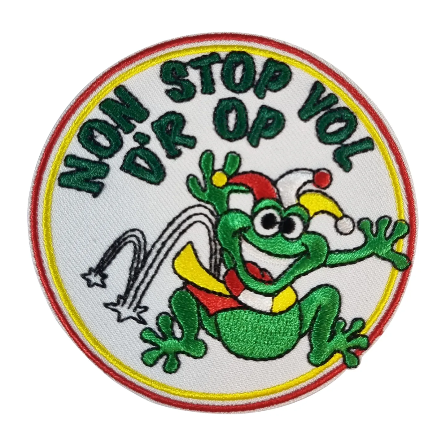 Oeteldonk embleem non stop vol der op.