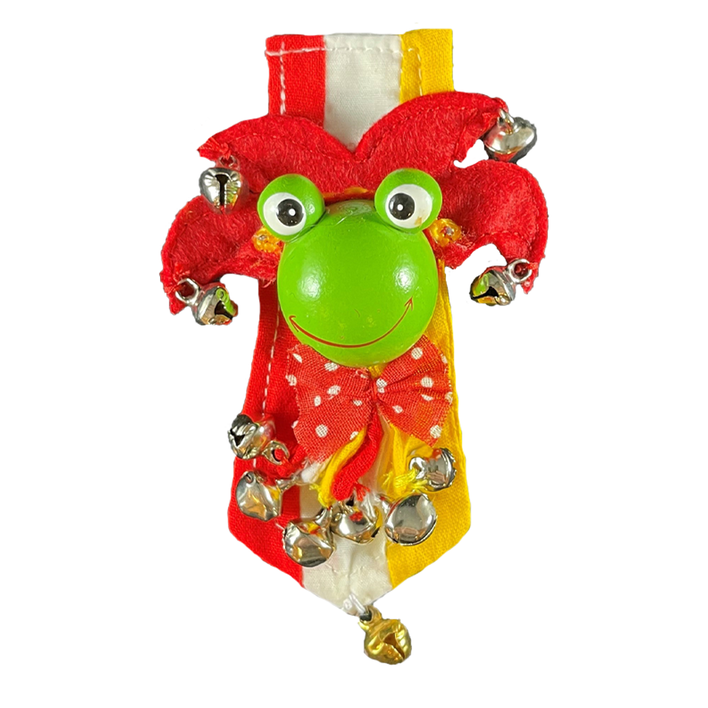 Oeteldonk broche kikker op banner kopen