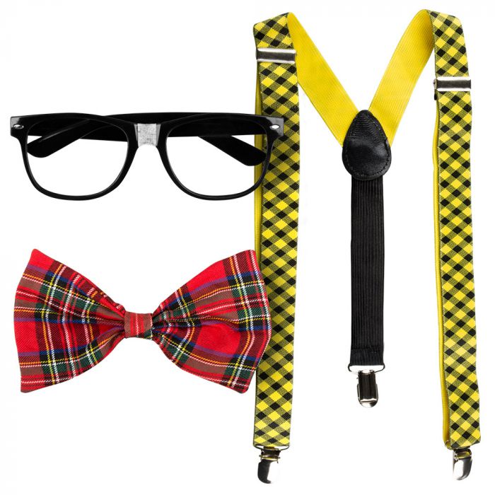 Carnaval accessoireset nerd outfit