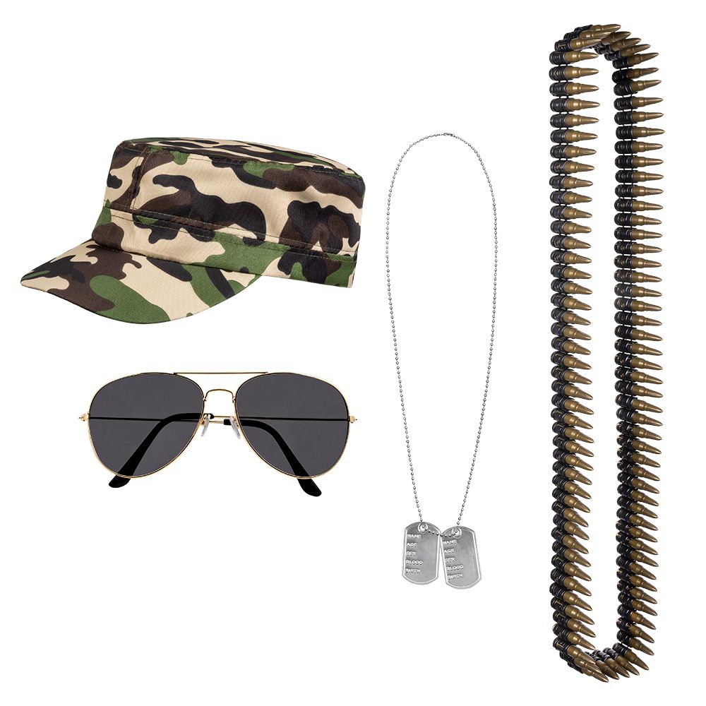 Carnaval accessoireset leger outfit