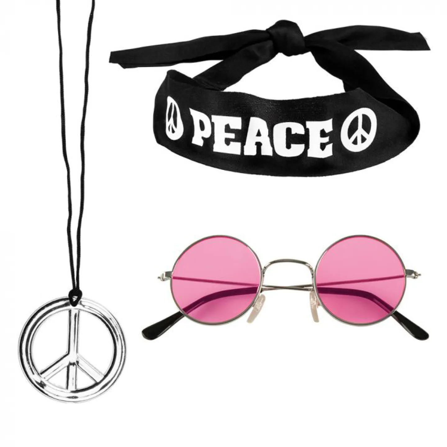 Carnaval accessoireset Hippie outfit.