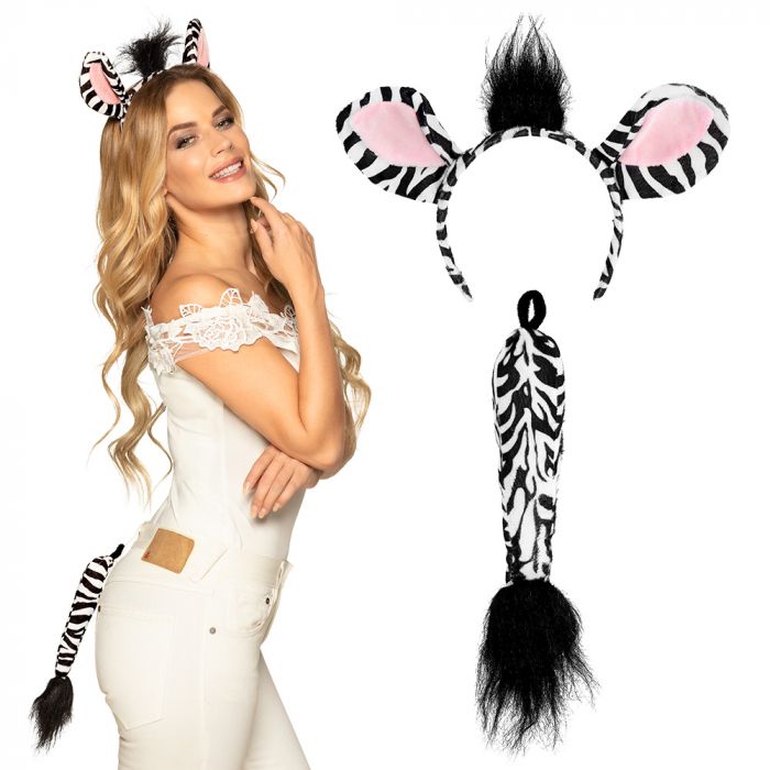 Carnaval accessoireset Zebra outfit