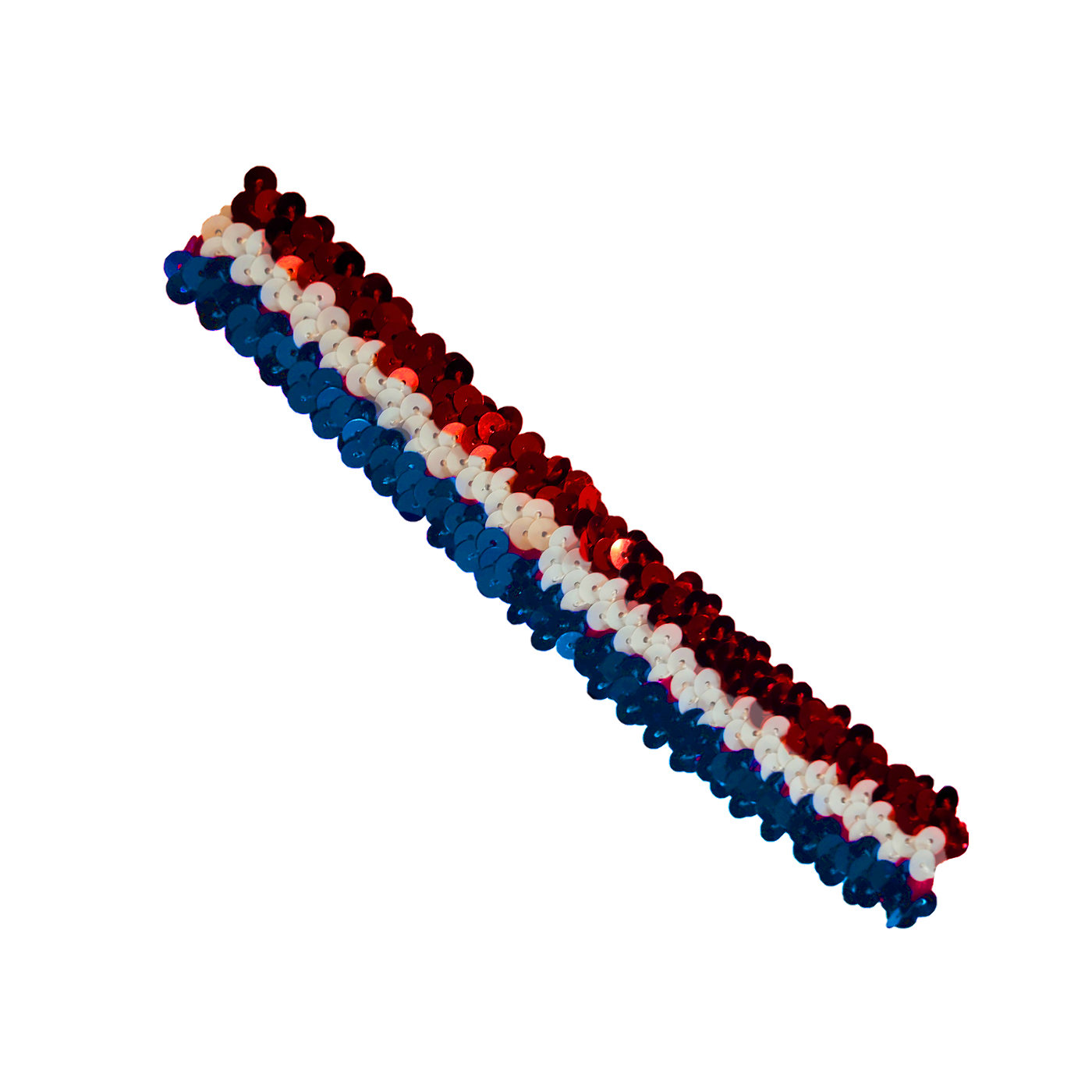 Pailletten hoofdband rood/wit/blauw