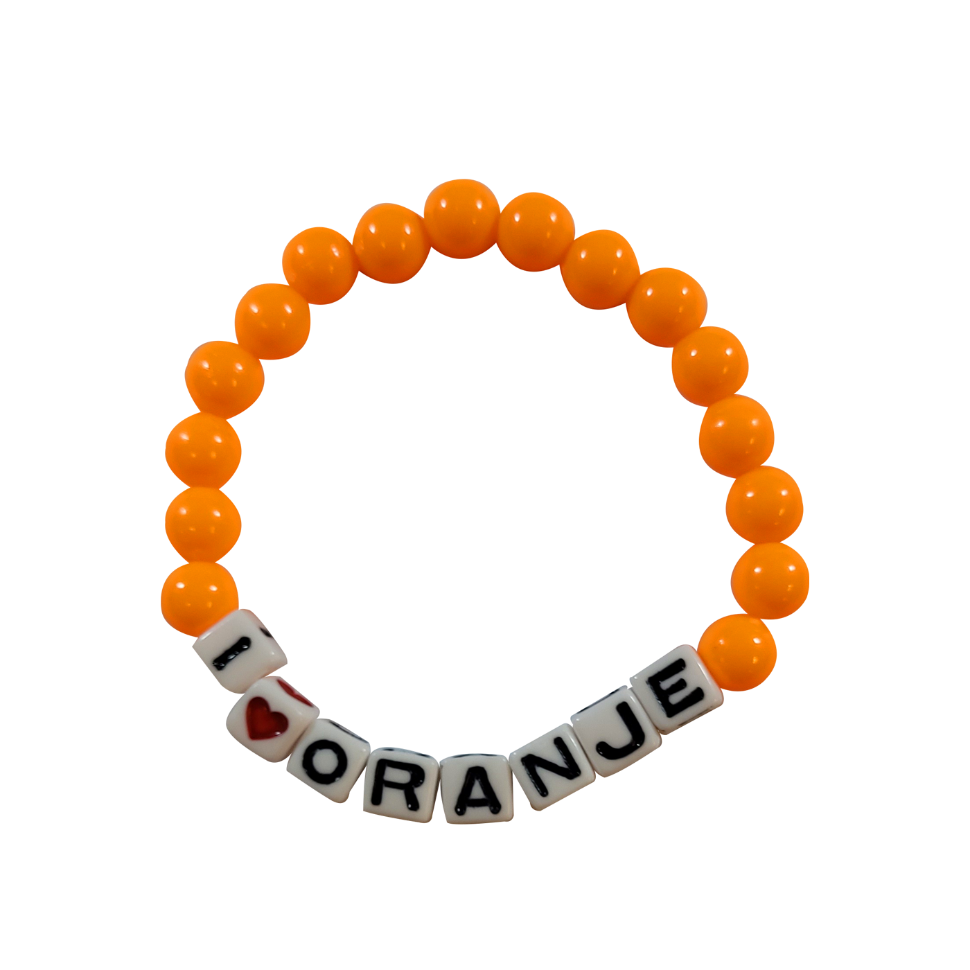 I love oranje armbandje