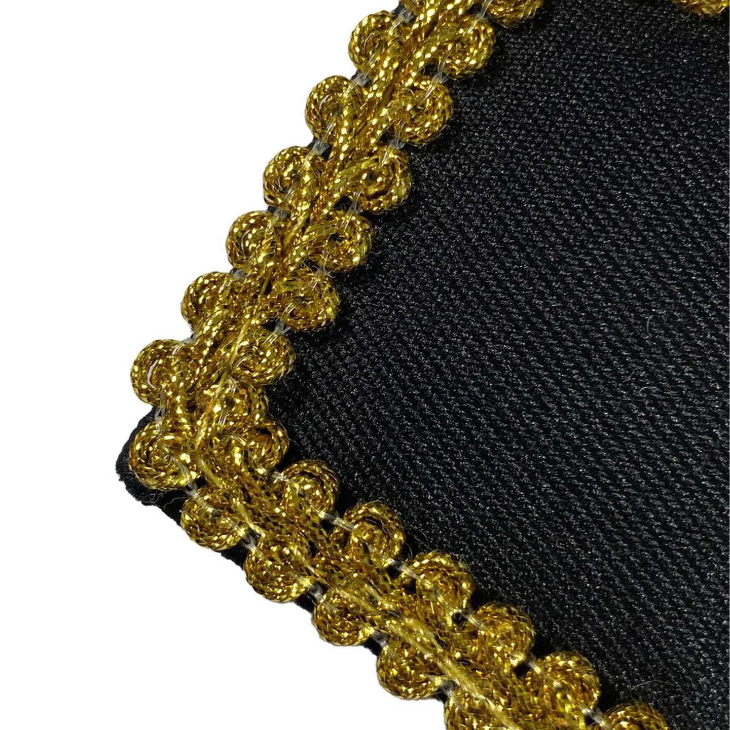 Epauletten goud met zwarte details bestellen.