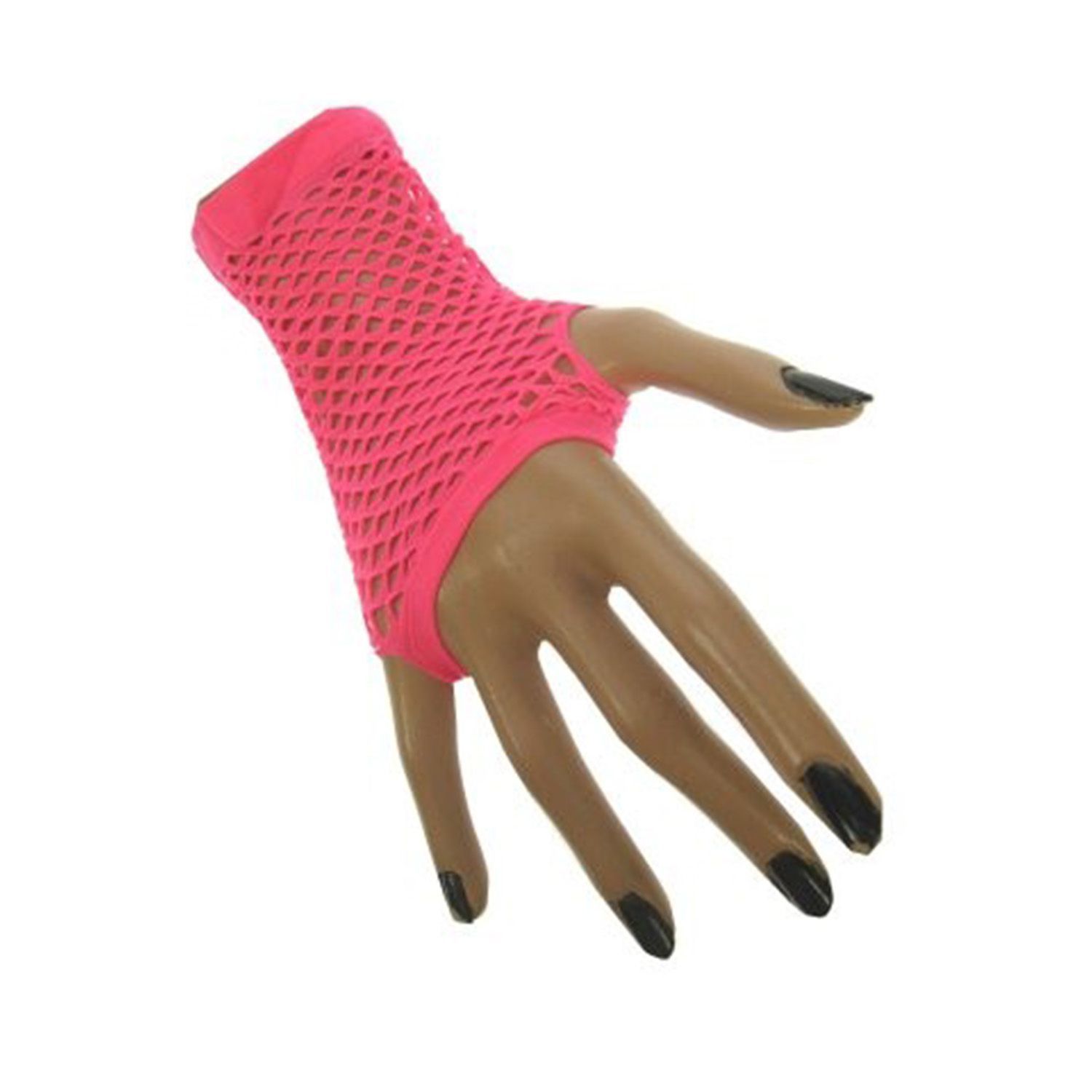 Visnet handschoenen fluor roze kopen
