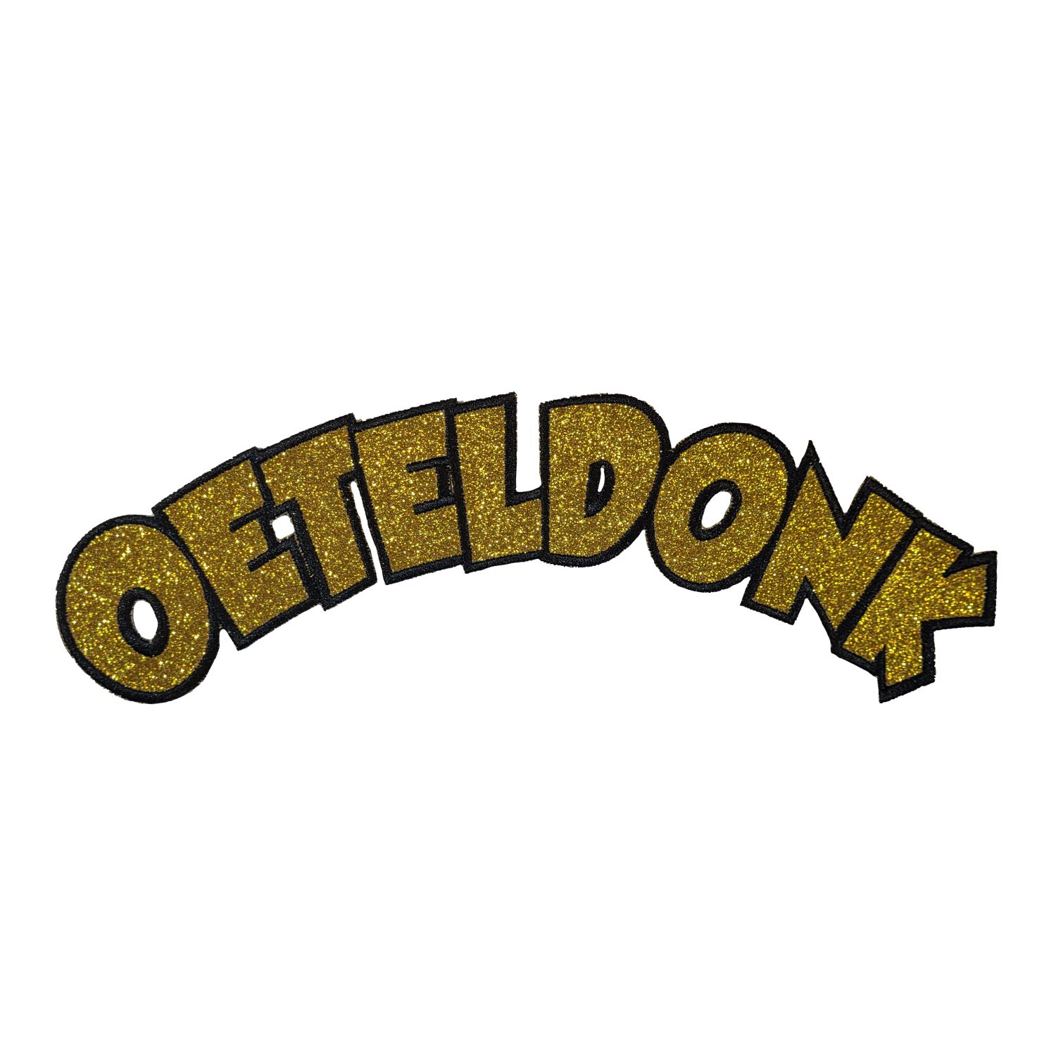 Rugembleem oeteldonk letters - goud