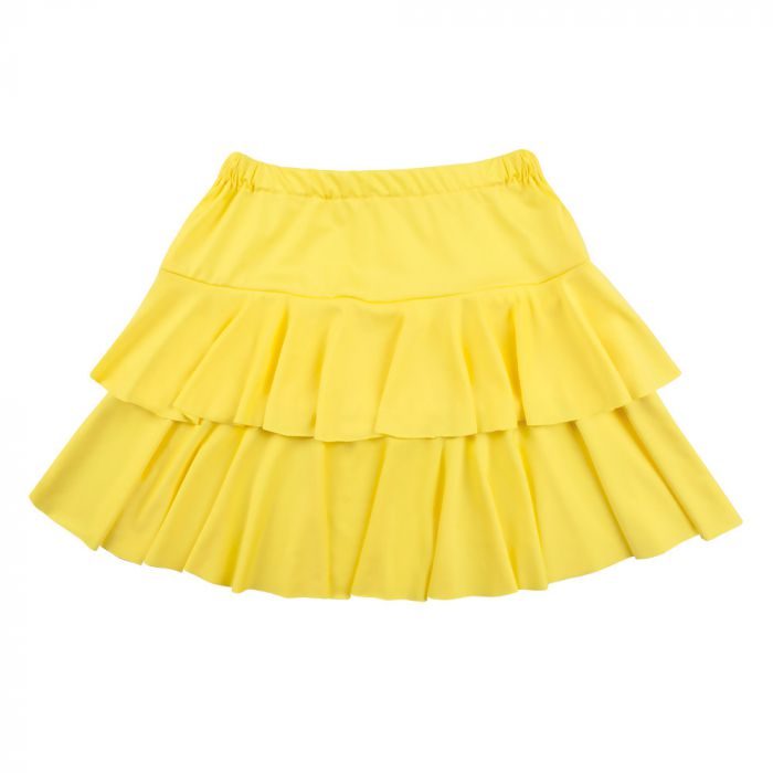 Goedkoop Minirokje ruffles neon geel