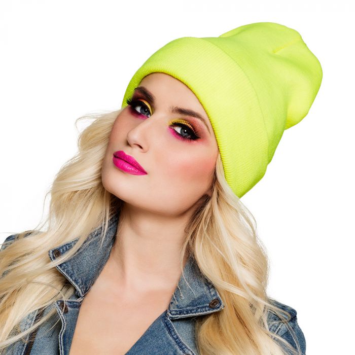 Beanie Neon geel