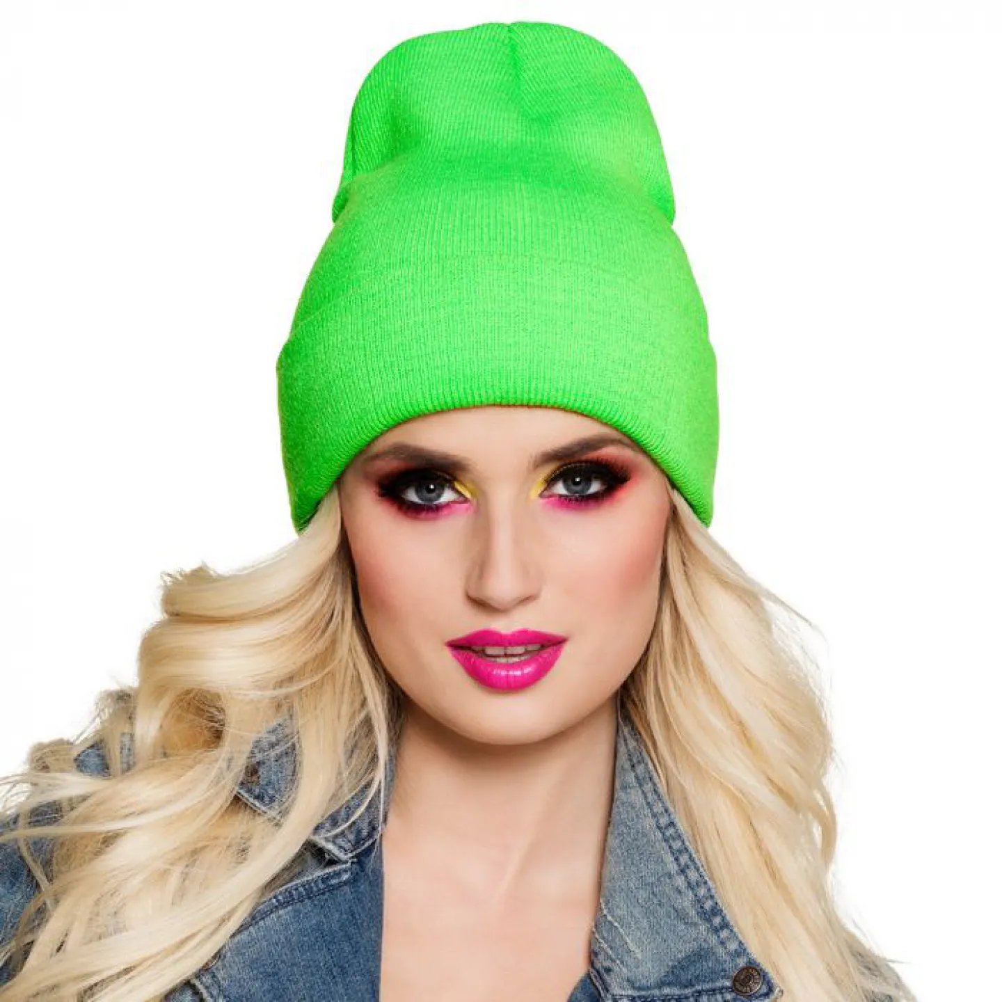 Beanie Neon groen.