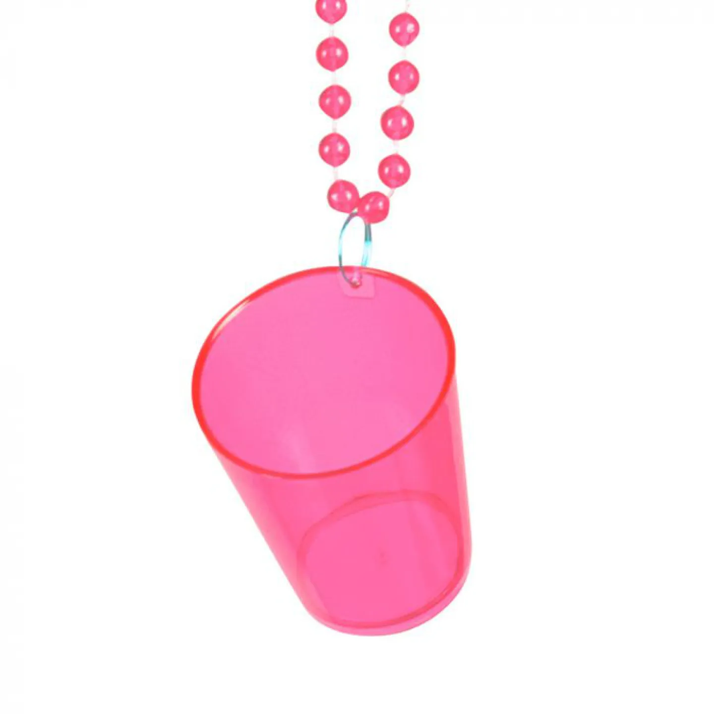 Ketting met shotglas Neon roze.