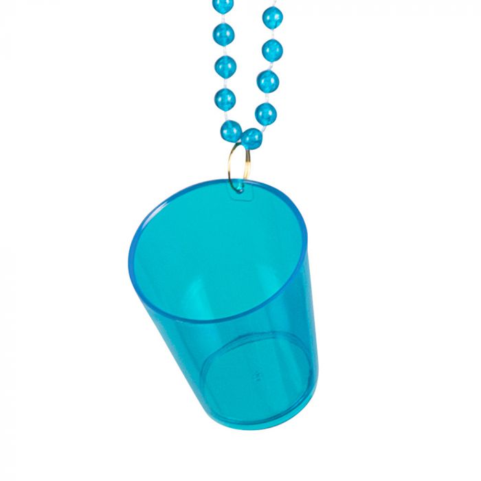 Ketting met shotglas Neon blauw