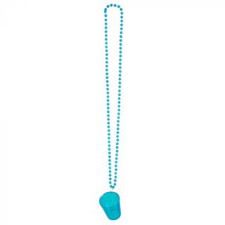 Goedkope Ketting met shotglas Neon blauw