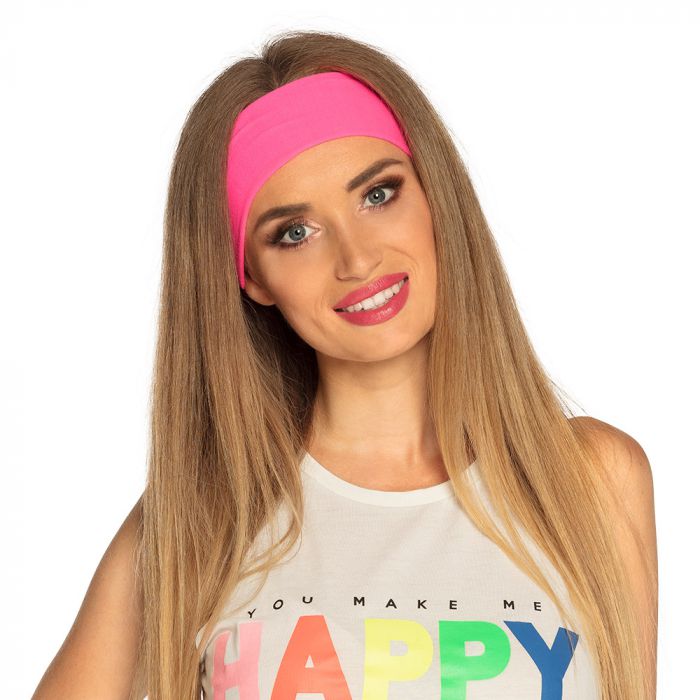 Hoofdband retro Neon roze kopen