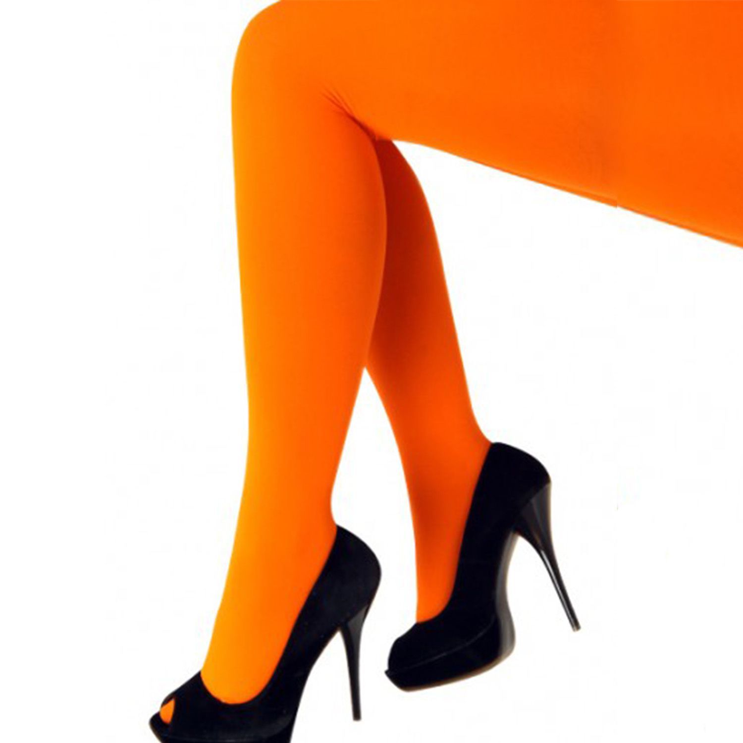 Koningsdag panty fluor oranje