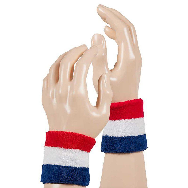 Koningsdag zweetbandjes rood/wit/blauw kopen