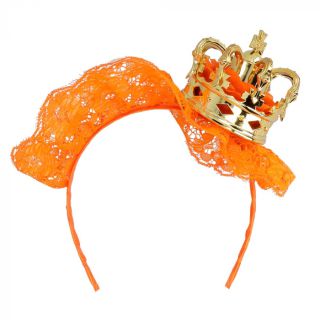 Koningsdag tiara kroontje oranje