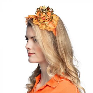 Goedkope Koningsdag tiara kroontje oranje