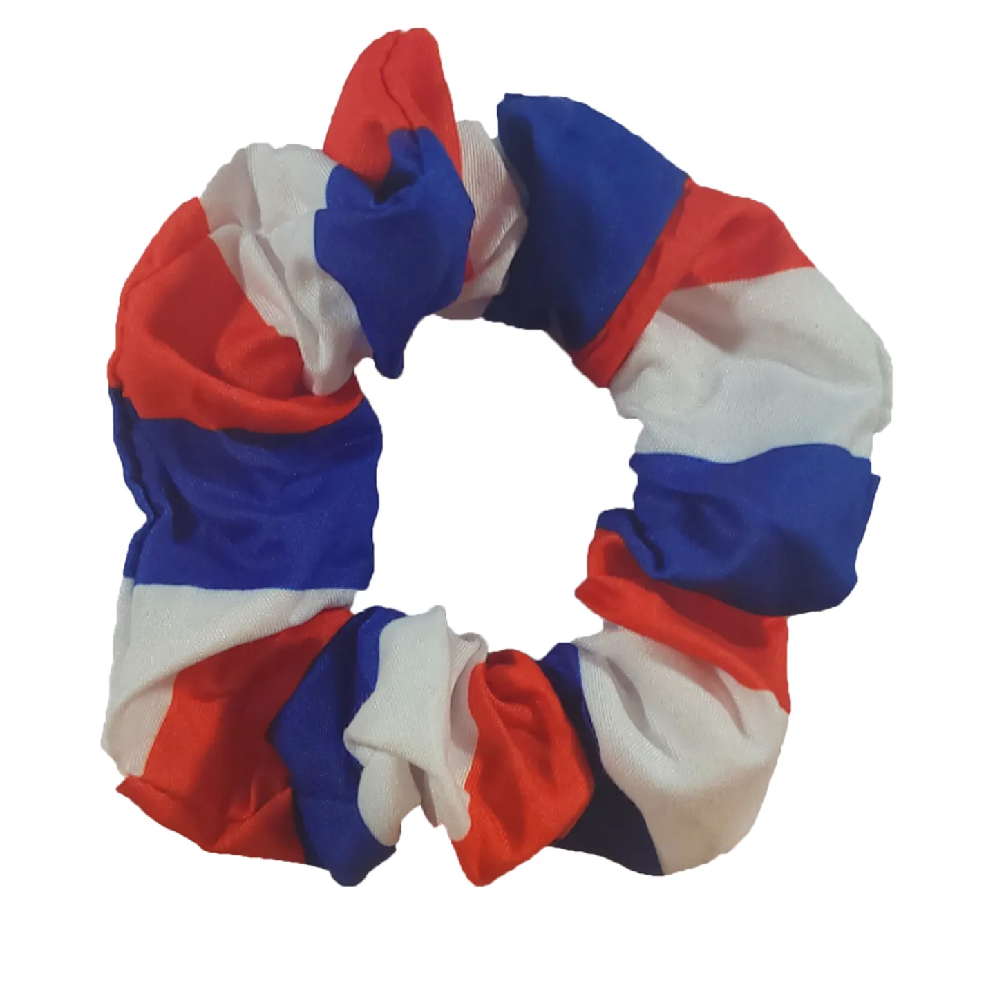 Koningsdag scrunchie Rood/wit/blauw.