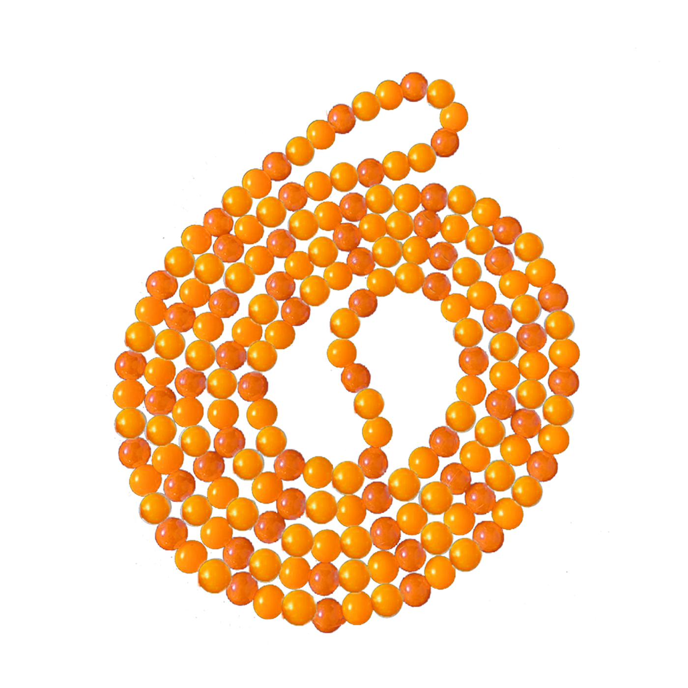 Koningsdag kralen ketting oranje 134cm