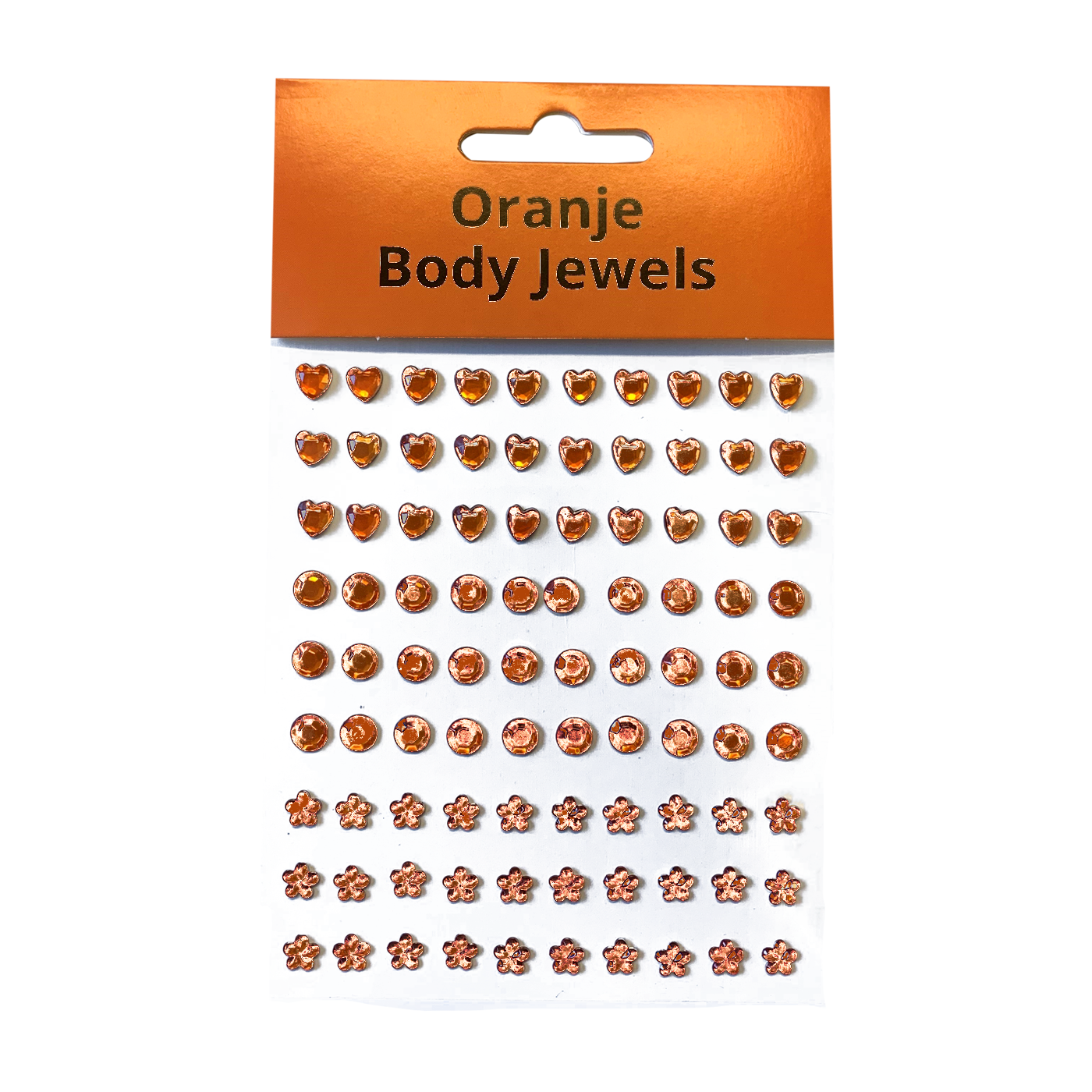 Body jewels oranje