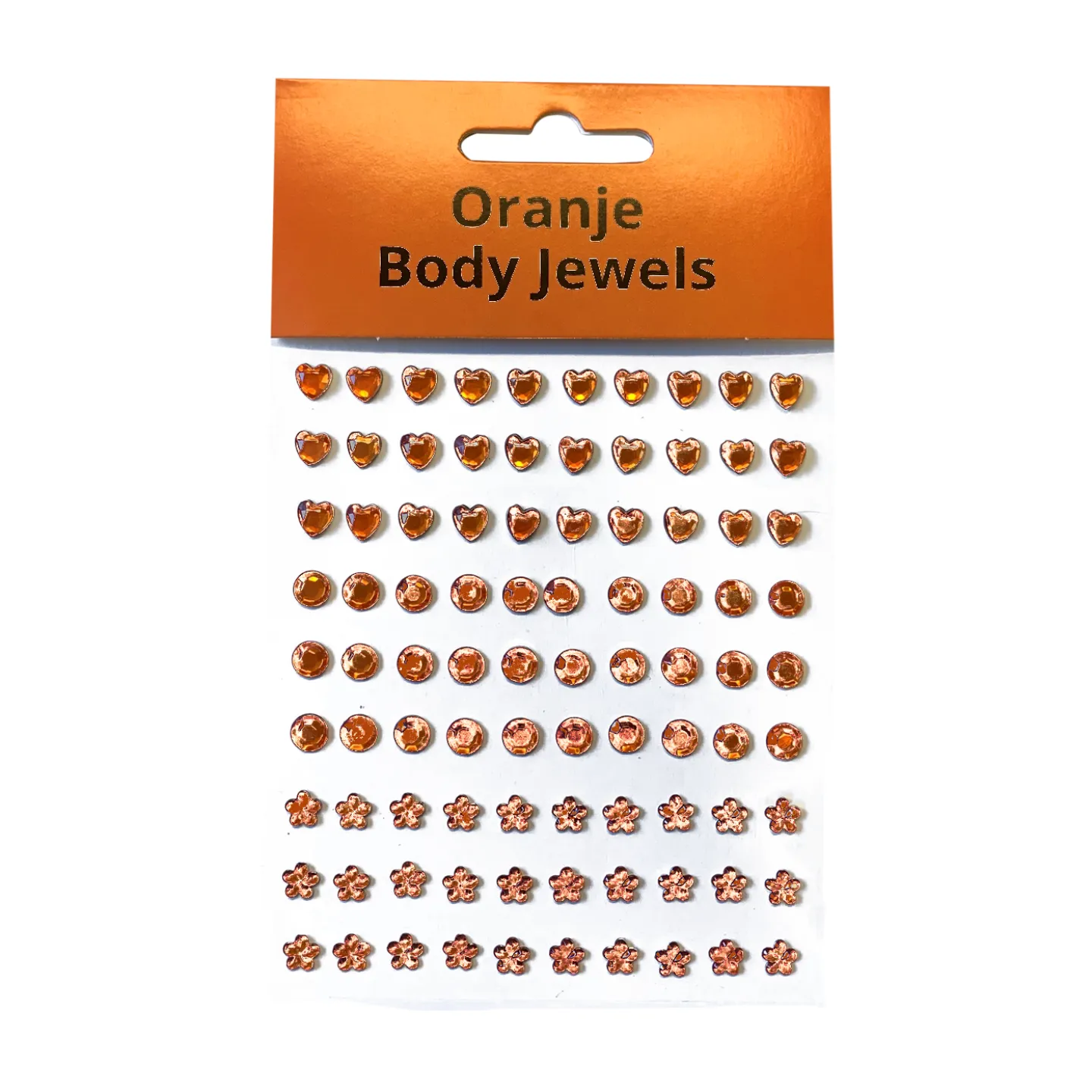 Body jewels oranje.