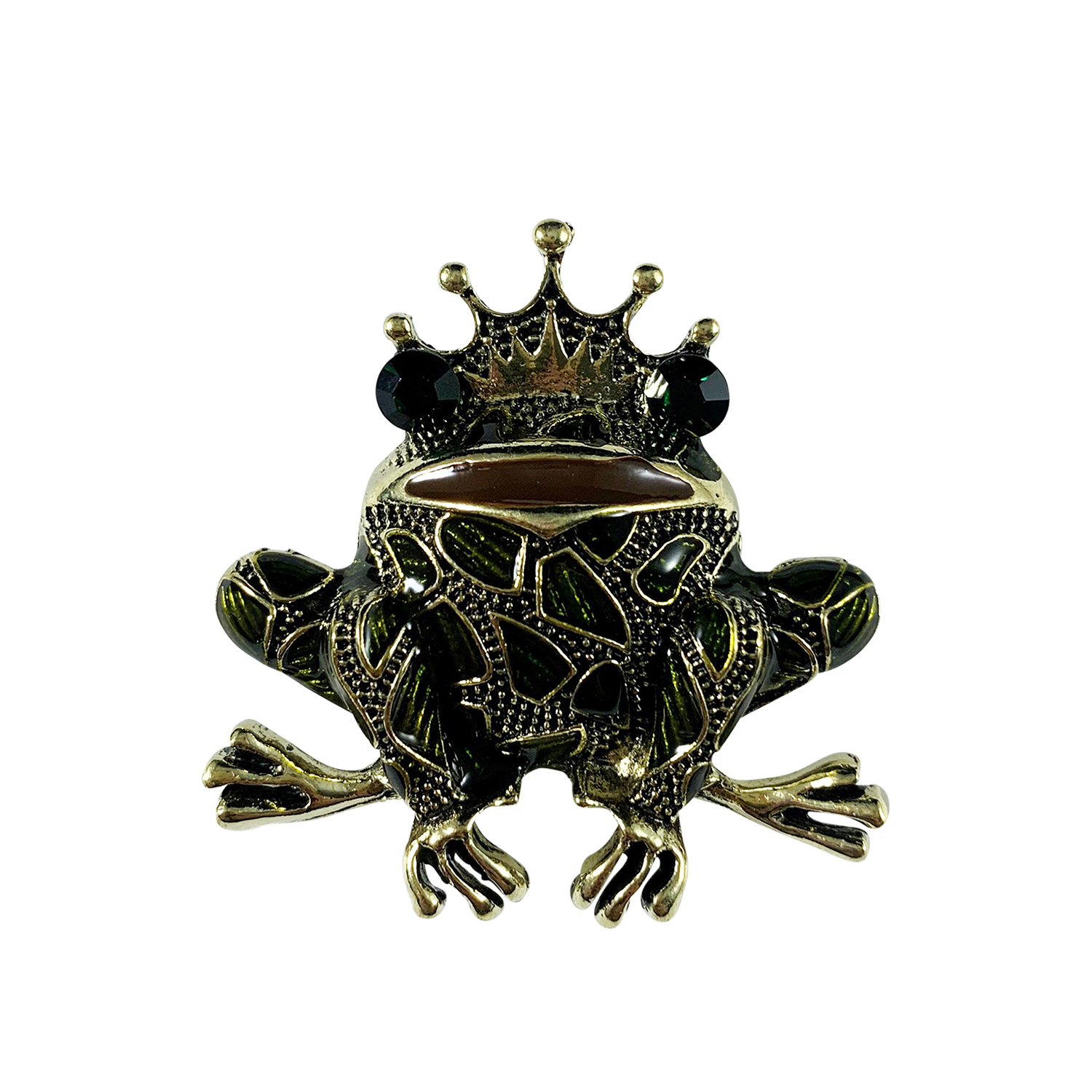 Oeteldonk broche metaal kikker kroon