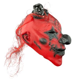 Halloween masker horror clown rood/zwart