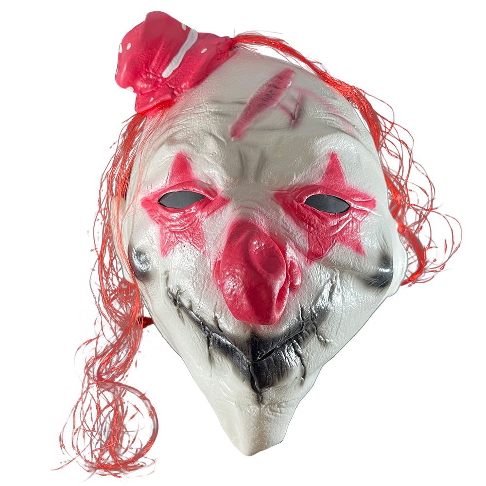 Halloween masker horror clown wit/rood kopen