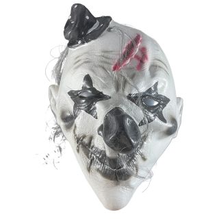 Halloween masker horror clown wit/zwart kopen