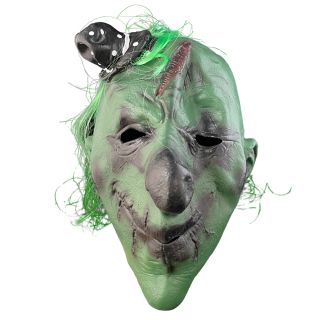 Halloween masker zwart/groen horror clown
