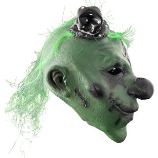 Halloween masker horror clown groen/zwart