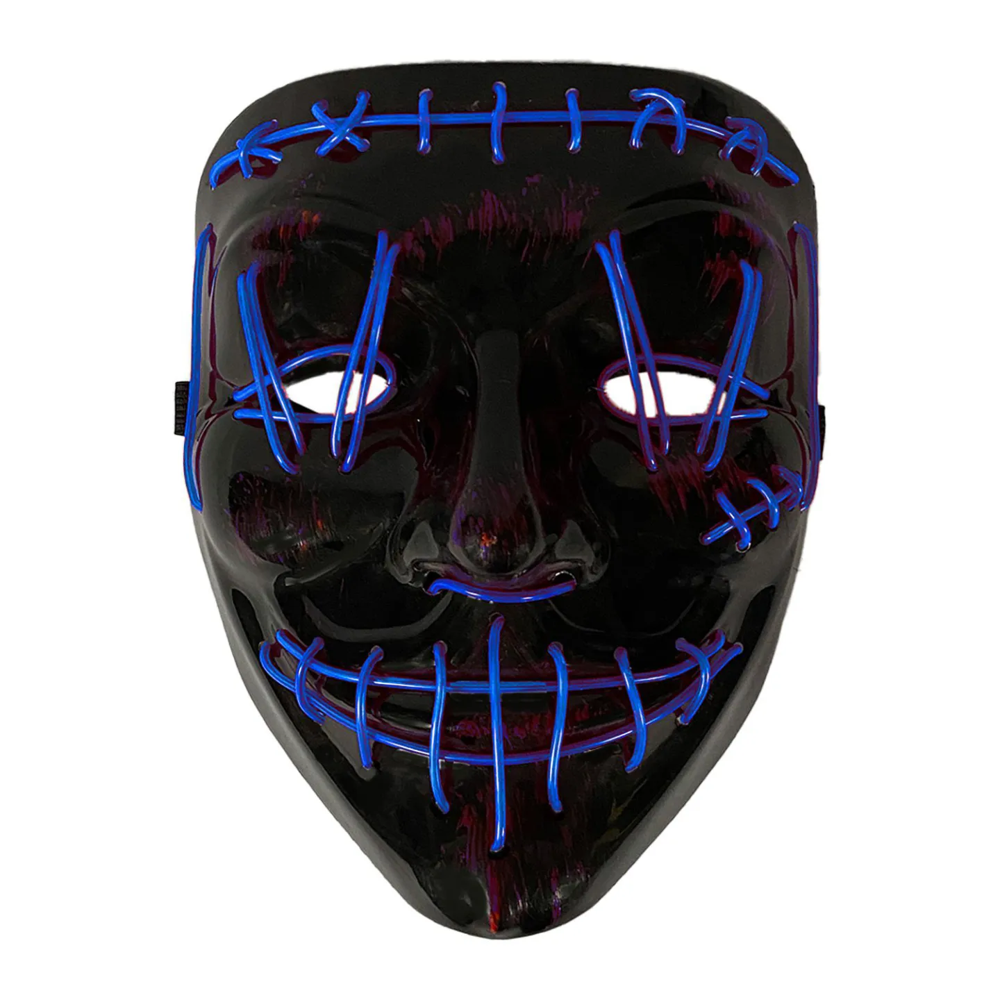 Halloween masker - The purge - LED blauw.