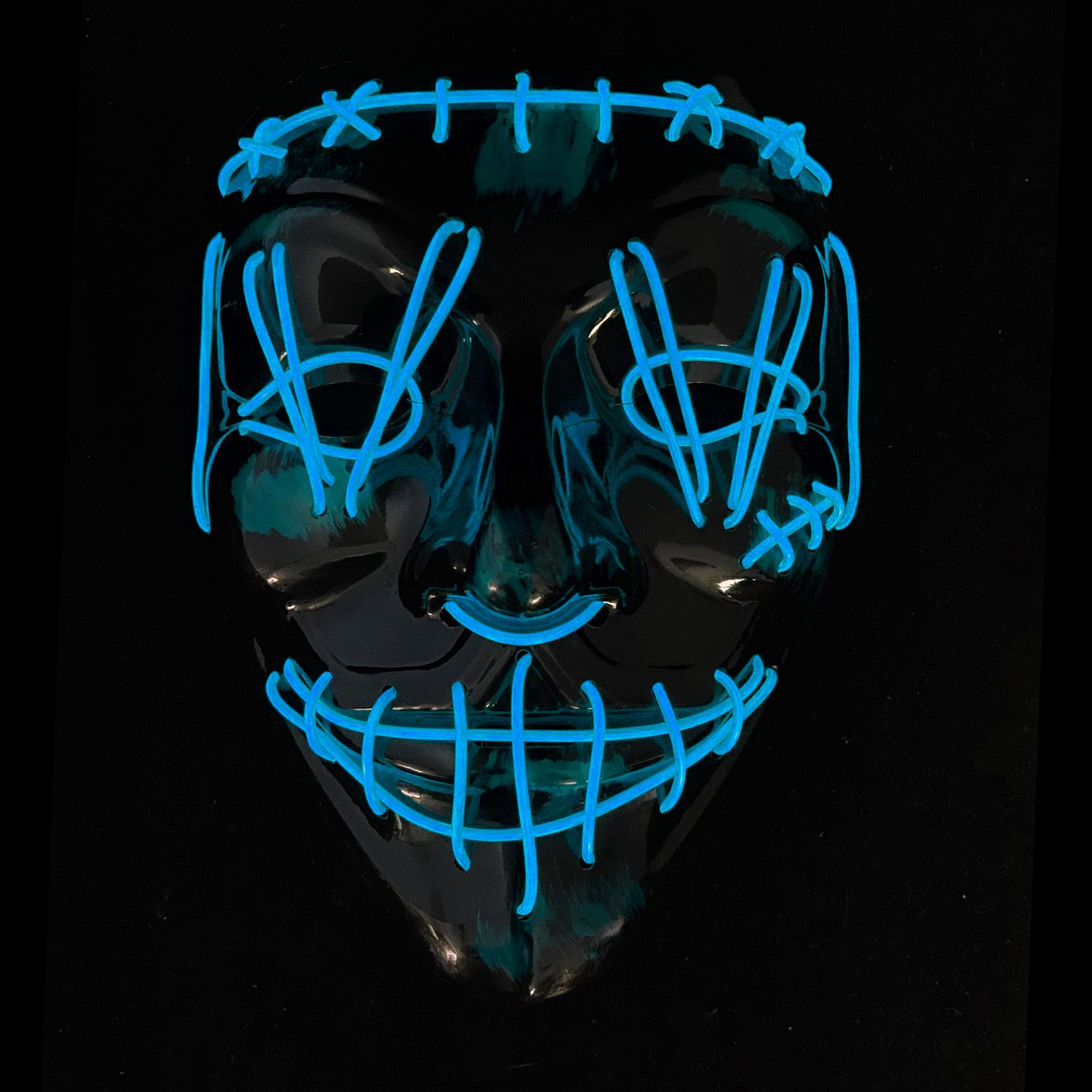 Halloween masker - The purge - LED blauw kopen