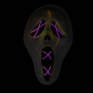 Halloween masker - Scream - LED paars kopen