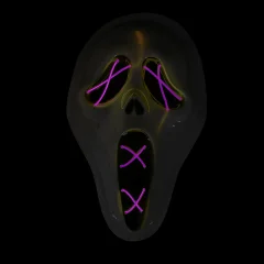 Halloween masker - Scream - LED paars kopen.
