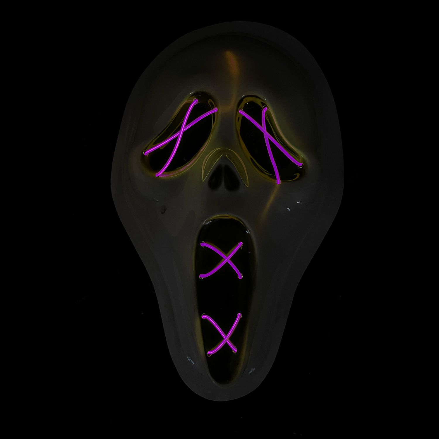 Halloween masker - Scream - LED paars kopen