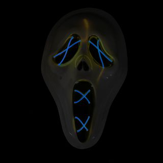 Halloween masker - Scream - LED blauw kopen