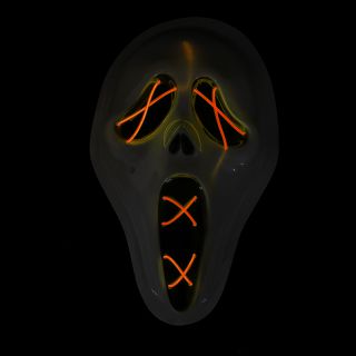 Halloween masker Scream LED oranje kopen