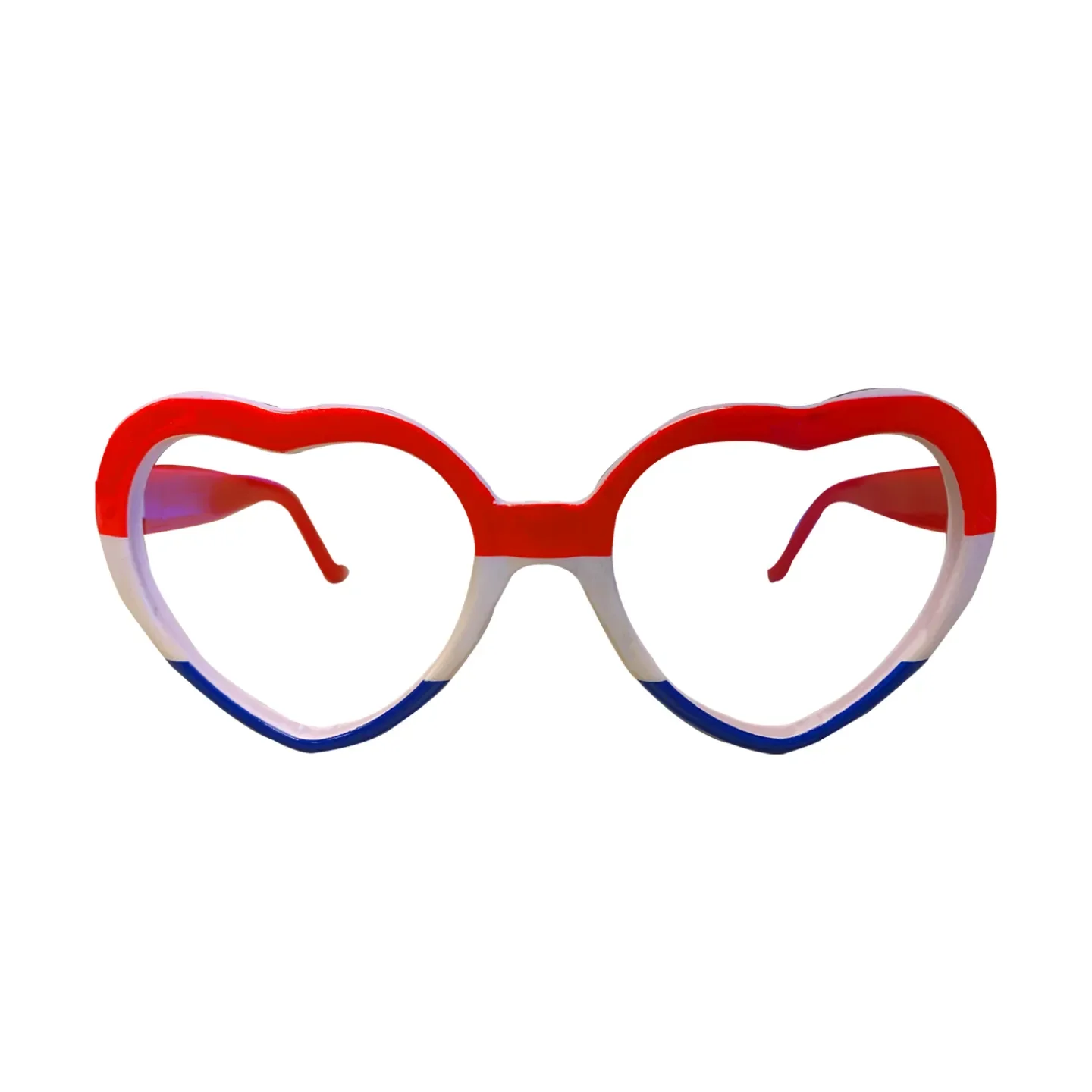 Hartjes bril - Rood/wit/blauw kopen.